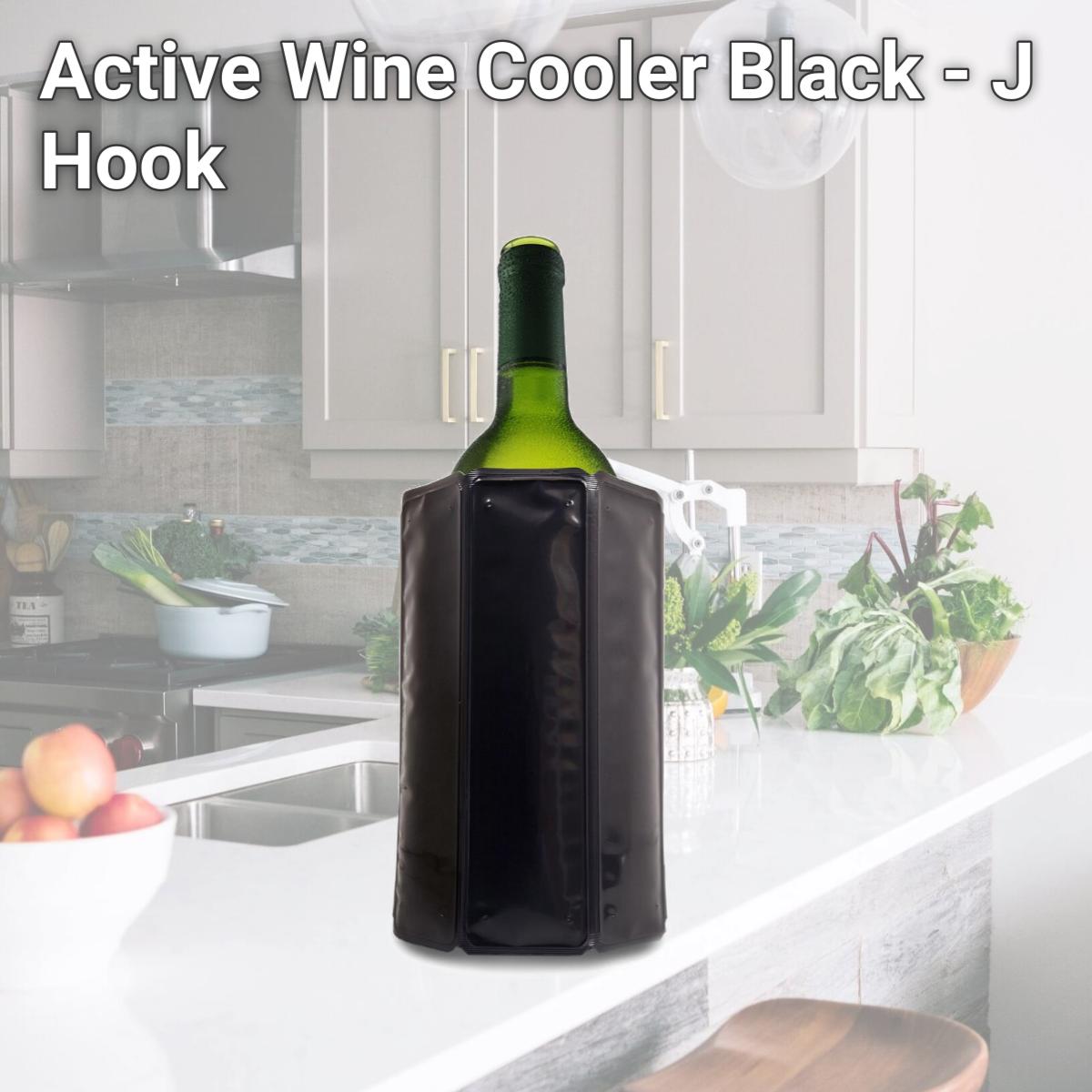 Picture of Vacu Vin 38804606 Active Wine Cooler, Black - J Hook