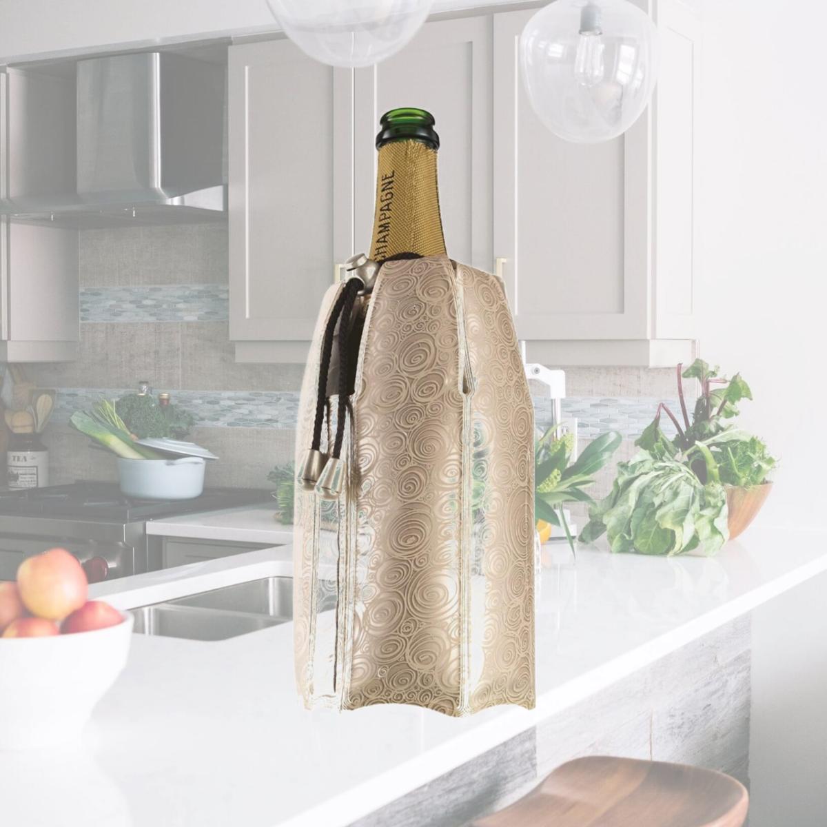 Picture of Vacu Vin 3887560 Active Wine Cooler & Champagne Set, Platinum - Gift Box