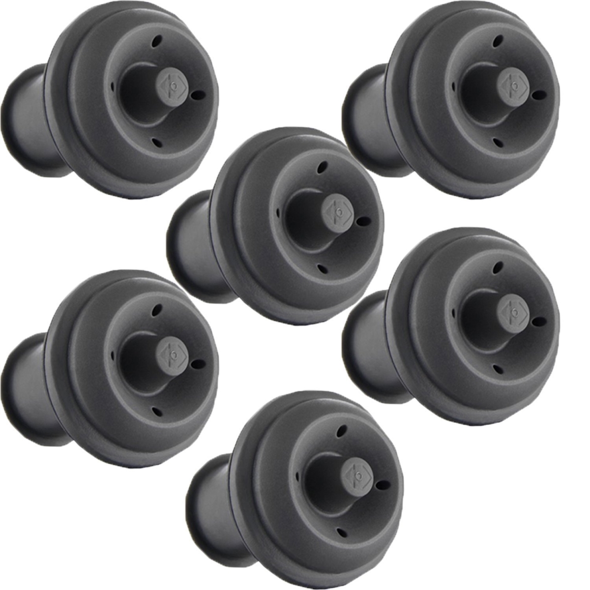 Wine Stoppers Blister - Grey - Pack Of 6