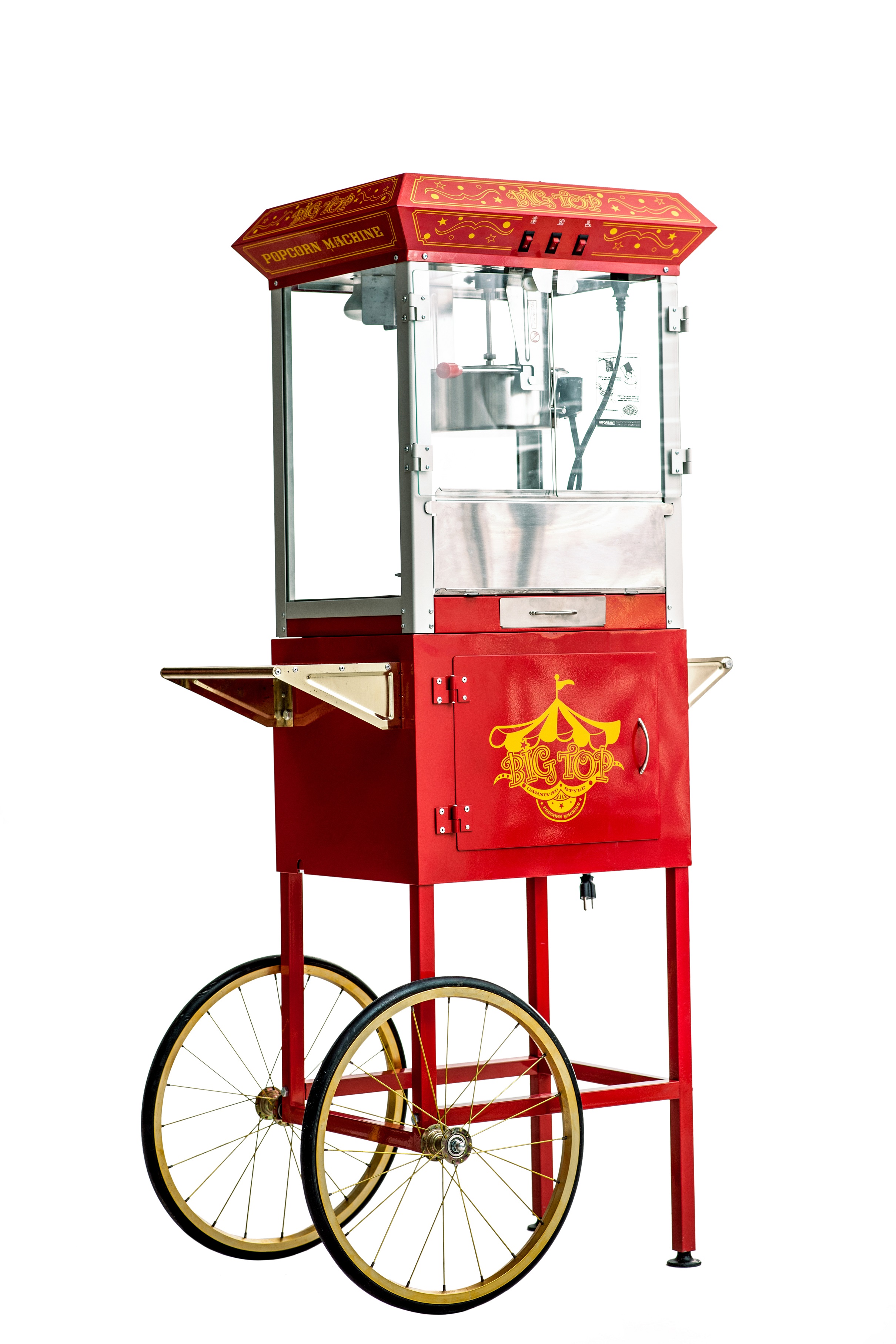 UPC 815577019160 product image for Northern Trail BW860CR 8 oz Big Top Antique Popcorn Machine with Cart - Red | upcitemdb.com