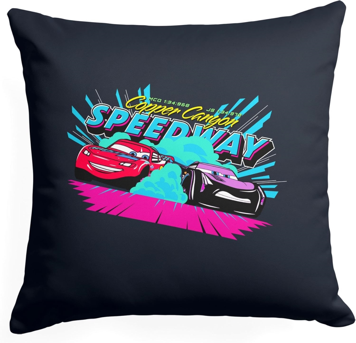 UPC 190604855509 product image for The Northwest 1CAR-69500-0006-RET 18 x 18 in. Speedway Cars Printed Throw Pillow | upcitemdb.com