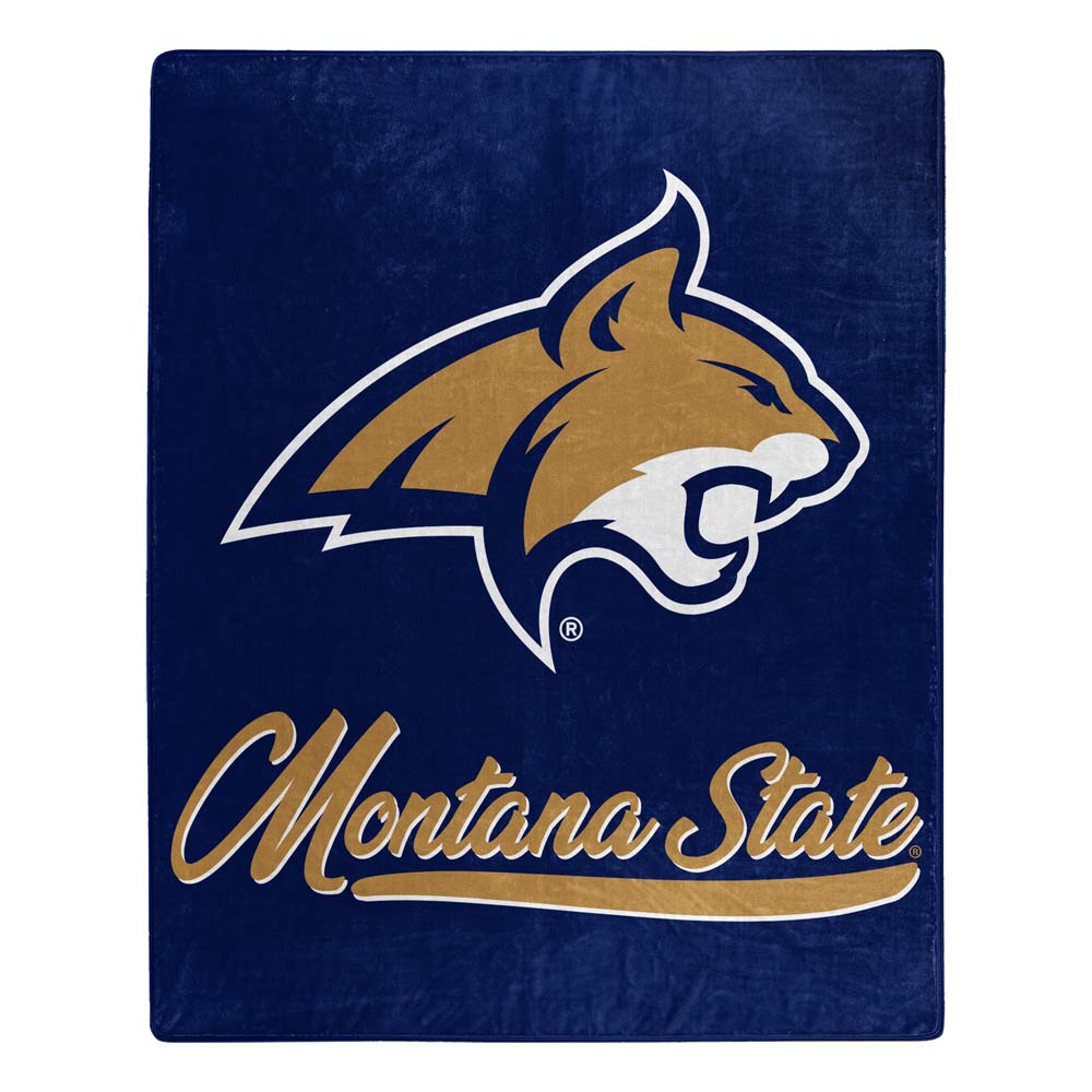 1COL-07060-0090-RET 50 x 60 in. Montana State Bobcats Signature Raschel Throw Blanket