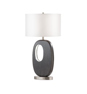 1011347cg Offset Standing Table Lamp, Charcoal Gray