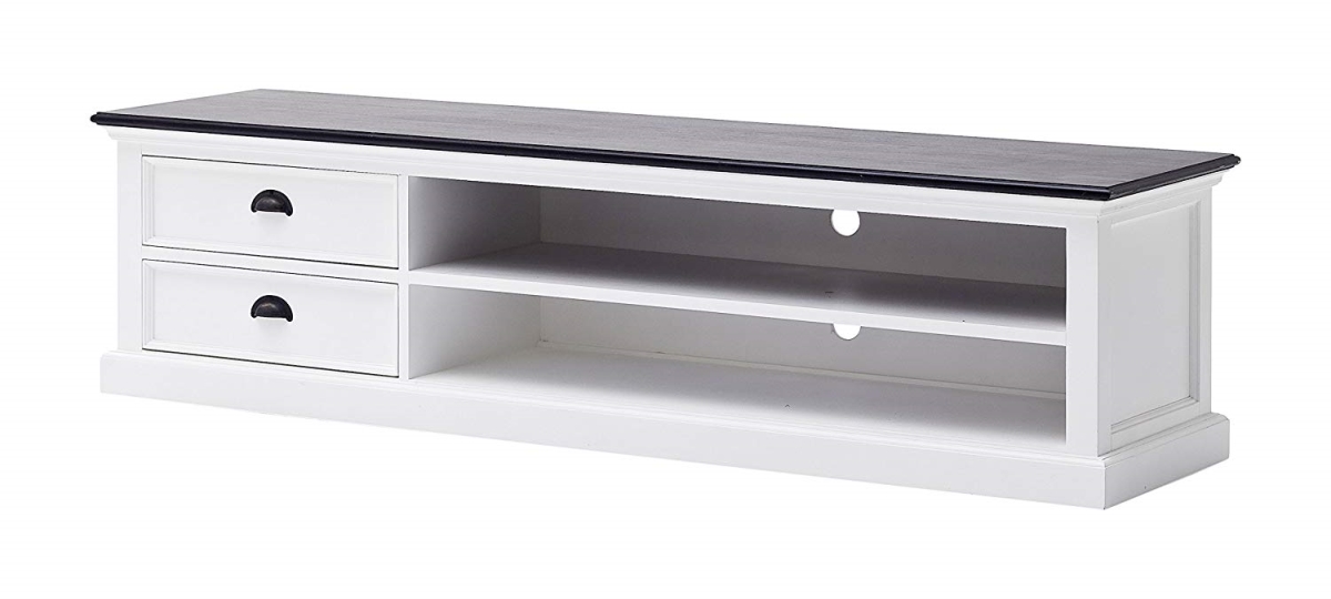 Ca592-180ct Halifax Contrast Large Entertainment Unit, White - 17.72 X 70.87 X 17.72 In.