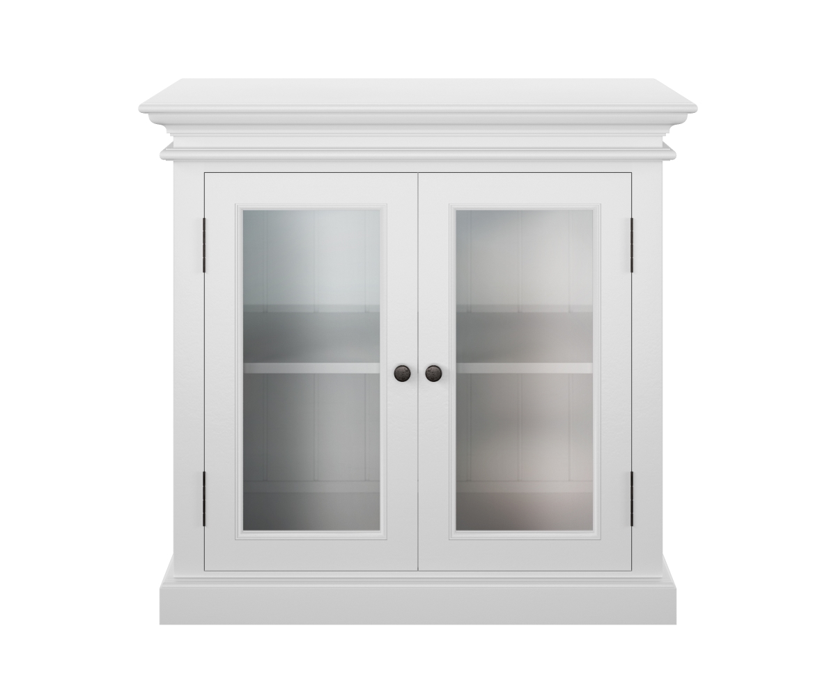 B183 Halifax Display Buffet With 2 Glass Doors, White