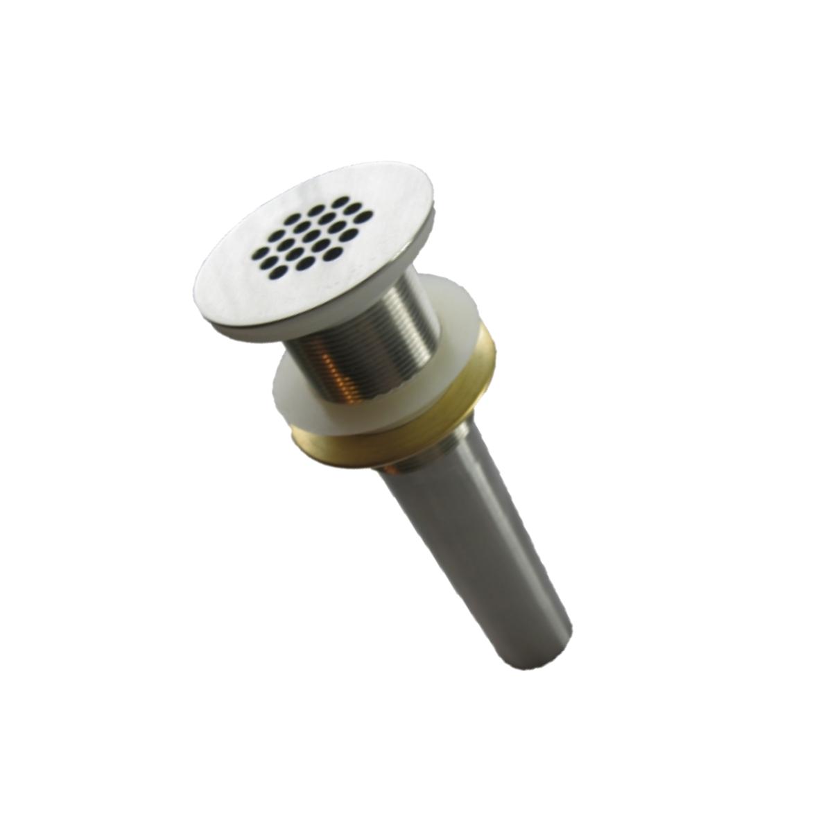 Picture of Novatto STD-BN Solid Brass Vessel Sink Strainer Drain without Overflow  Brushed Nickel Finish  Fits Standard 1.5-Inch Drain Opening