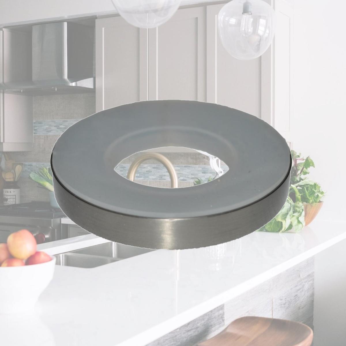 Picture of Novatto MR-001BN Solid Brass Vessel Sink Mounting Ring with Brushed Nickel Finish  Fits Standard 1.5-Inch Installation Opening