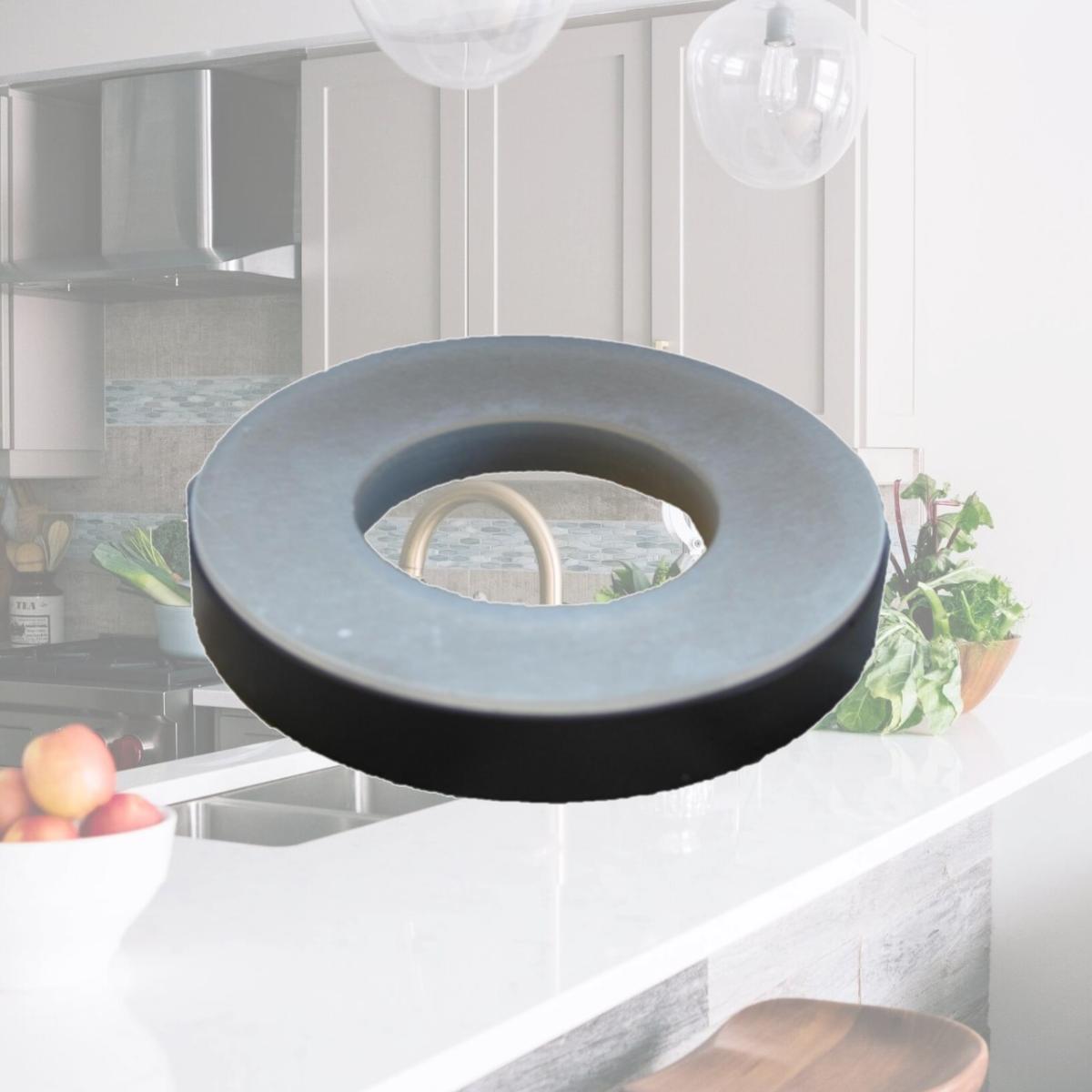 Picture of Novatto MR-001ORB Solid Brass Vessel Sink Mounting Ring with Oil Rubbed Bronze Finish  Fits Standard 1.5-Inch Installation Opening