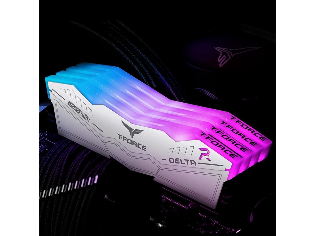 Picture of Team Group FF4D532G7800HC38DDC01 Team Group Delta RGB DDR5 32GB 2 x 16GB 288-Pin PC RAM DDR5 7800 PC5 62400 Desktop Memory Model, White