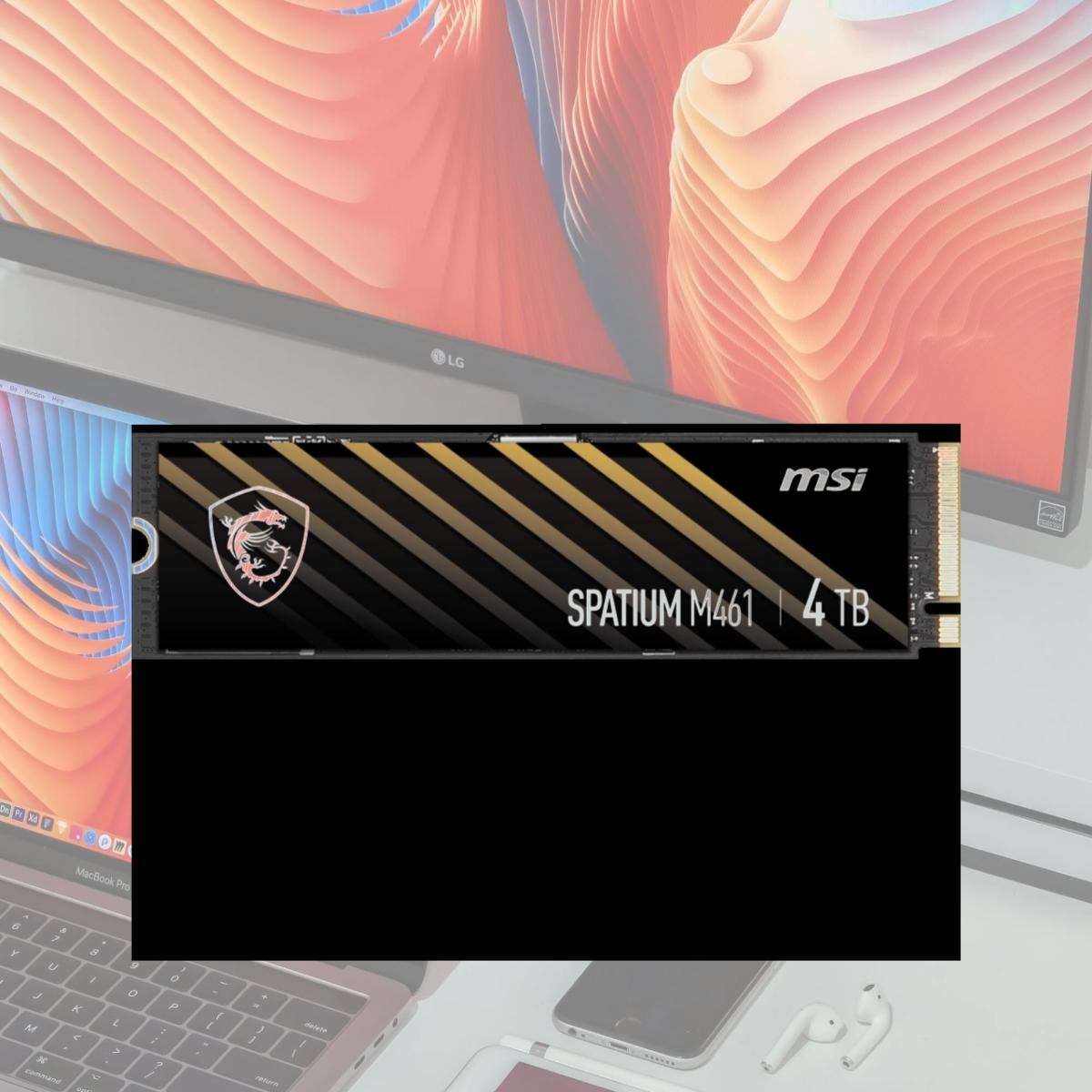 Picture of Micro-Star International SPATIUM M461 PCIe 4.0 NVMe M.2 4TB M461 M.2 2280 4TB PCI-Express 4.0 x 4 3D NAND Internal Solid State Drive - SSD