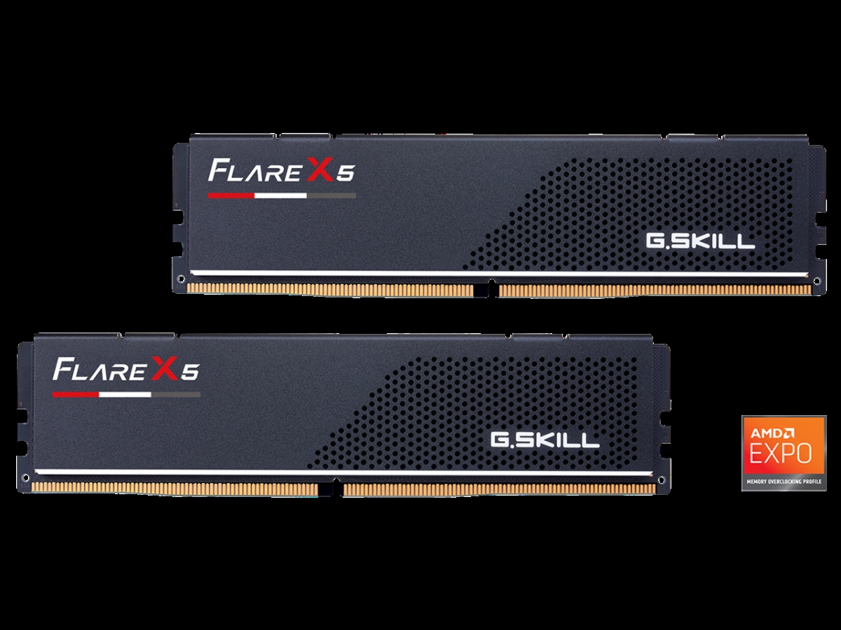 Picture of G.SKILL F5-6000J3038F16GX2-FX5 Flare X5 32GB - 2 x 16GB - 288-Pin PC RAM DDR5 6000 - PC5 48000 - Desktop Memory Model, Black