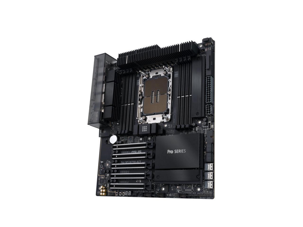 Picture of ASUS Pro WS W790-ACE Pro Intel Workstation motherboard - PCIe 5.0 x16 - M.2 - 10G & 2.5G LAN - Server-grade Remote Management - front & Rear USB 3.2 Gen 2x2 Type-C