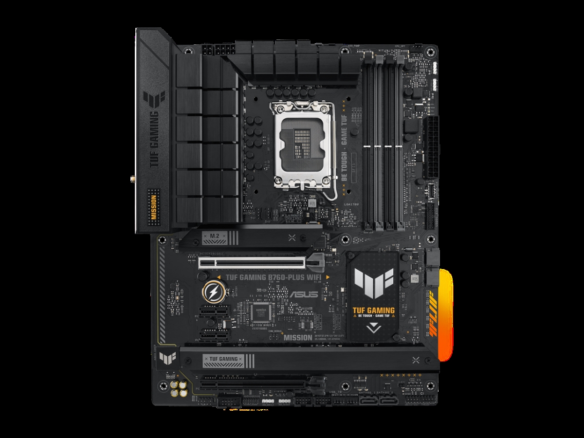 Picture of ASUS TUF GAMING B760-PLUS WIFI TUF Gaming B760-PLUS WIFI Intel B760 - 13th & 12th Gen - LGA 1700 ATX motherboard with PCIe 5.0 - Re - ltek 2.5Gb Ethernet - DisplayPort - HDMI - SATA 6 Gbps - USB 3.2