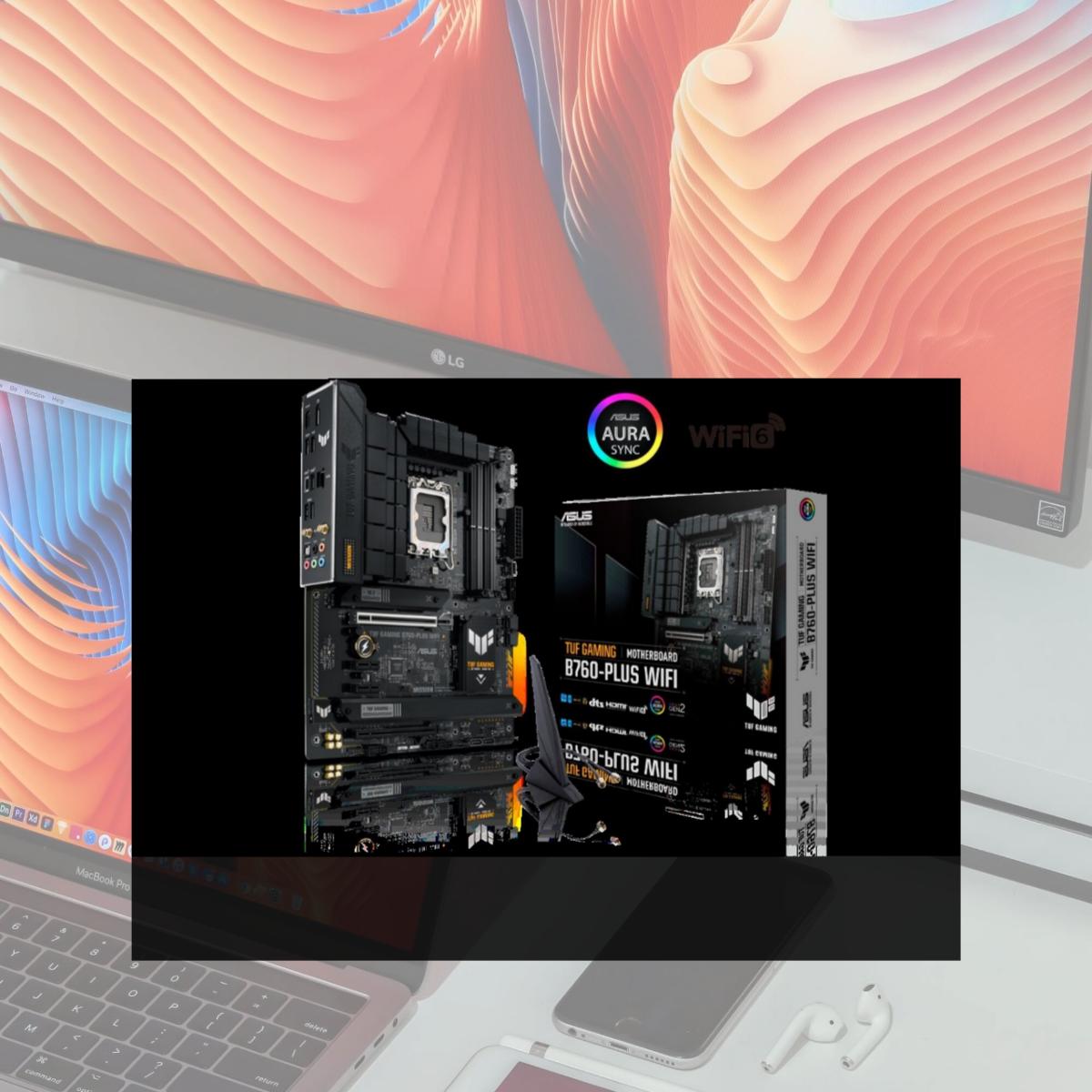 Picture of ASUS TUF GAMING B760-PLUS WIFI TUF Gaming B760-PLUS WIFI Intel B760 - 13th & 12th Gen - LGA 1700 ATX motherboard with PCIe 5.0 - Re - ltek 2.5Gb Ethernet - DisplayPort - HDMI - SATA 6 Gbps - USB 3.2