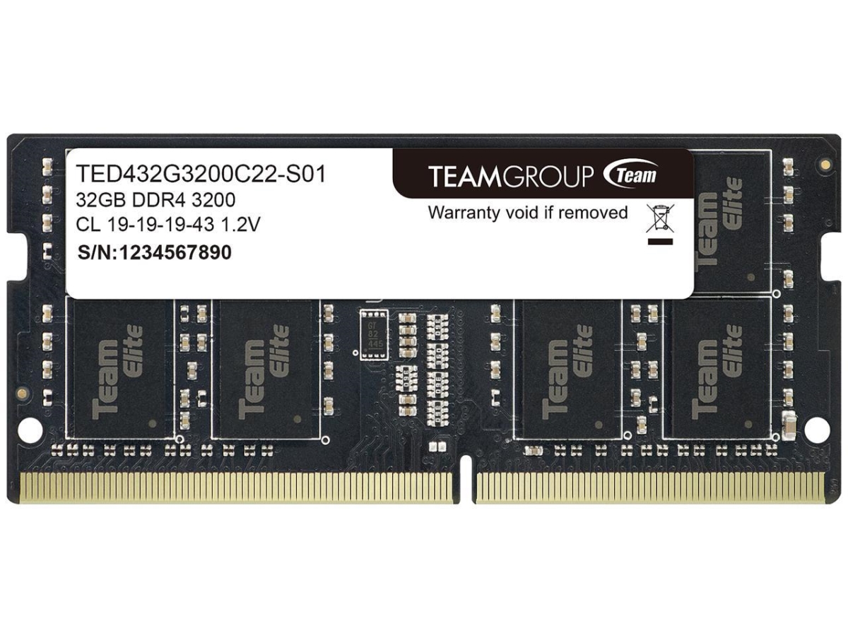 UPC 765441651708 product image for TED432G3200C22-S01 Elite 32GB 260-Pin DDR4 SO-DIMM DDR4 3200 Laptop Memory Model | upcitemdb.com