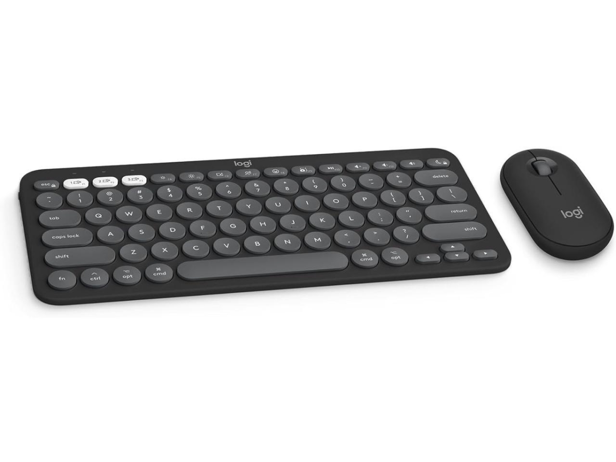 Logitech 920-012200 Pebble 2 Wireless Mouse Keyboard Combo for MacOS & iPadOS -Tonal Graphite
