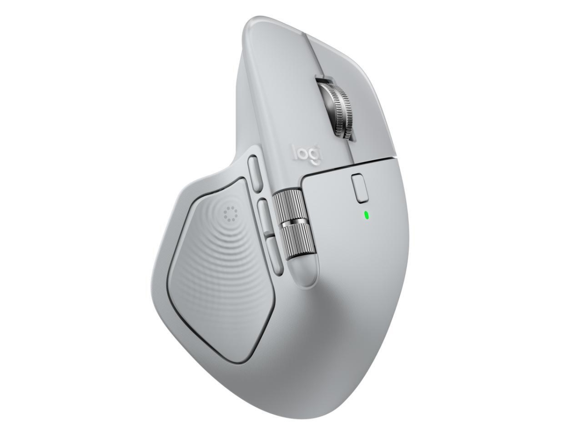 Logitech 910-007559 Mx Master 4 Wireless Bluetooth Mouse, Pale Gray