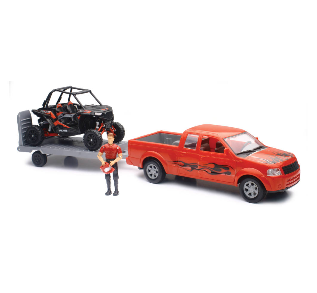 Ss-37426c 1-18 Pickup Truck With Polaris Rzr Xp1000 & Figurine Set Pack Of 6