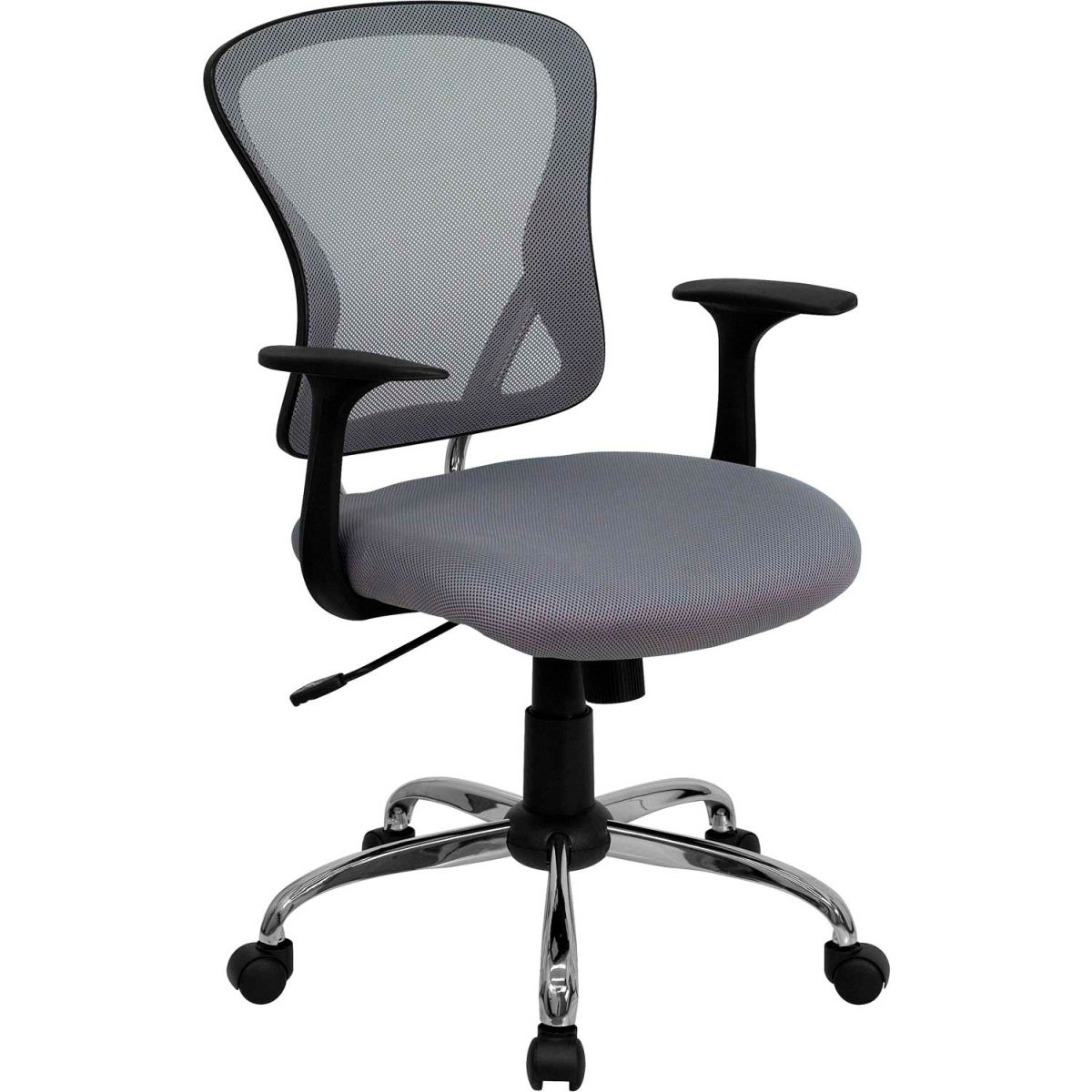 Global Industrial B2256305 Flash Furniture Mesh & Mid-Back Swivel Task Office Chair - Gray