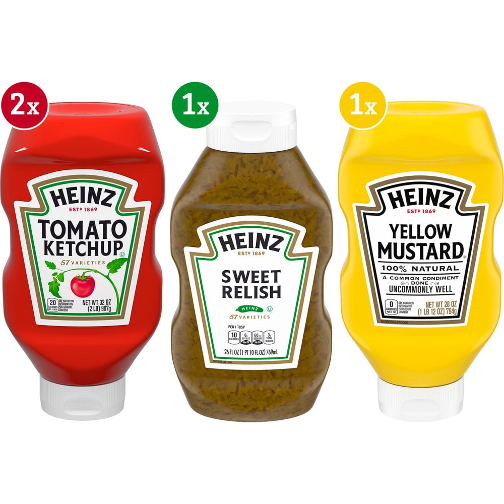 UPC 013000019835 product image for B2946785 Ketchup Mustard & Relish Picnic Pack - Pack of 4 | upcitemdb.com