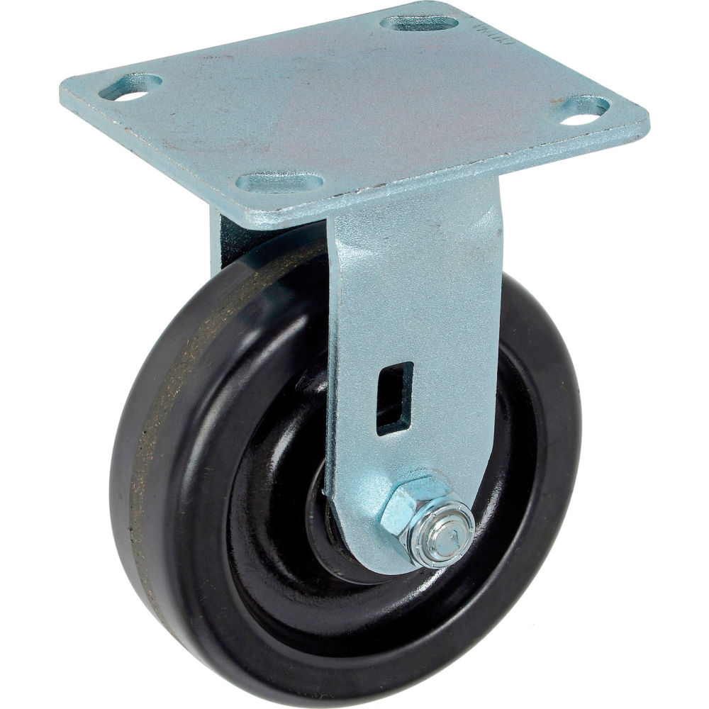 UPC 029549012084 product image for Global Industrial 601208 5 in. Heavy Duty Rigid Plate Caster Plastic Wheel - 500 | upcitemdb.com