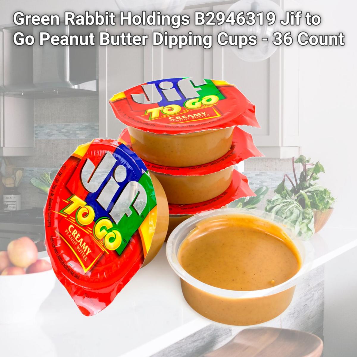 Picture of Green Rabbit Holdings B2946319 Jif to Go Peanut Butter Dipping Cups - 36 Count