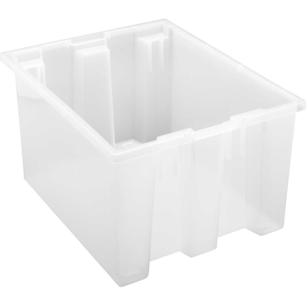 B2777156 Genuine Stack & Nest Tote - Clear -19.50 x 15.50 x 10 in. - Polyprolylene - Pack of 6