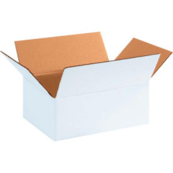 Global Industrial BP2571 11.75 x 8.75 x 4.75 in. Cardboard Corrugated Boxes, White - Pack of 25