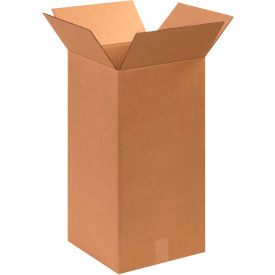 Global Industrial BP2599 Tall Cardboard Corrugated Boxes - 12 x 12 x 24 in., Kraft - Pack of 25