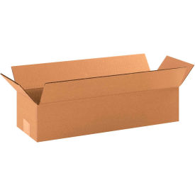 Global Industrial BP2825 Long Cardboard Corrugated Boxes - 18 x 6 x 4 in., Kraft - Pack of 25