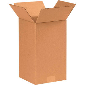 Global Industrial 4422700 Tall Cardboard Corrugated Boxes - 7 x 7 x 12 in., Kraft - Pack of 25