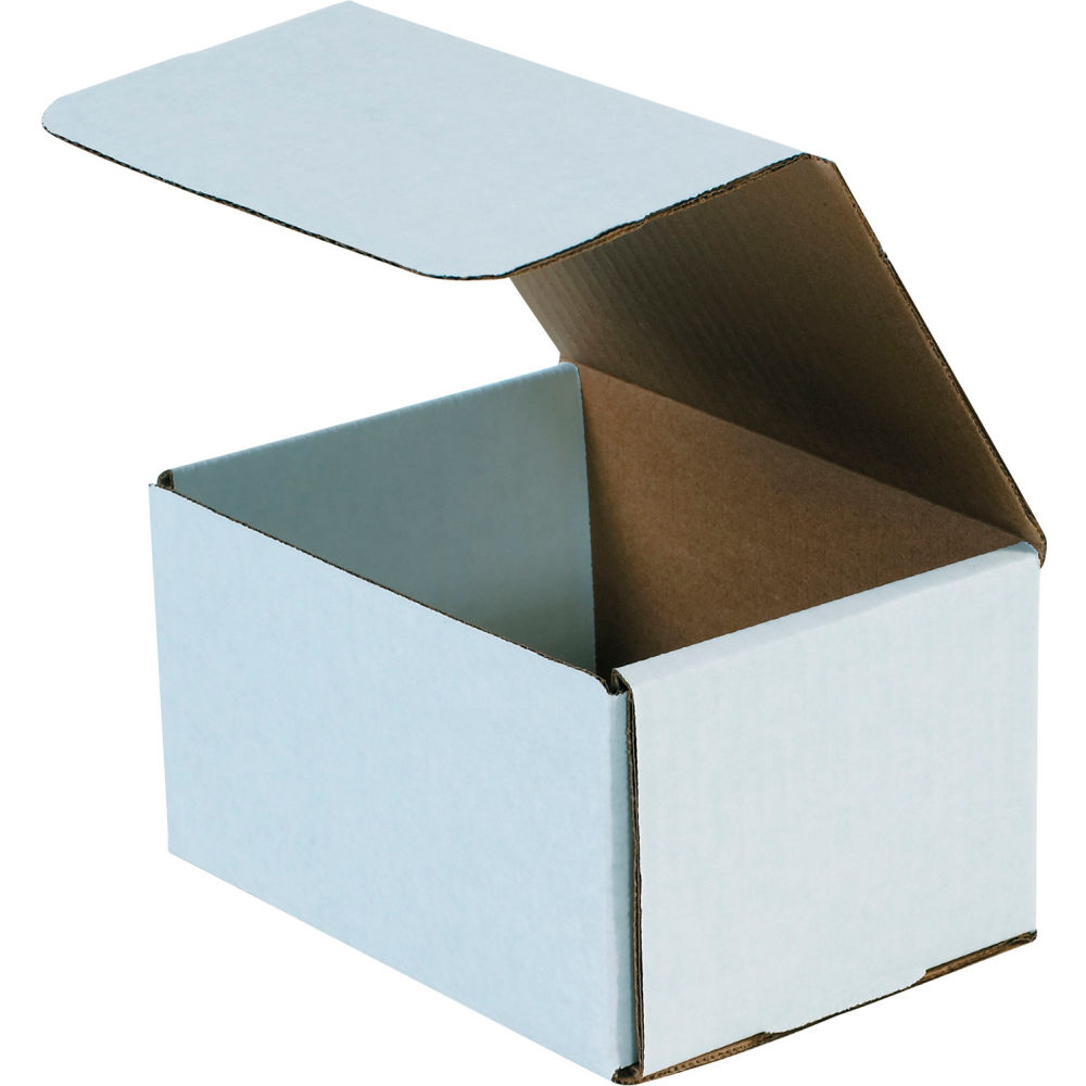 Global Industrial B40204 Corrugated Mailers, White - 6.5 x 4.875 x 3.75 in. - Pack of 50