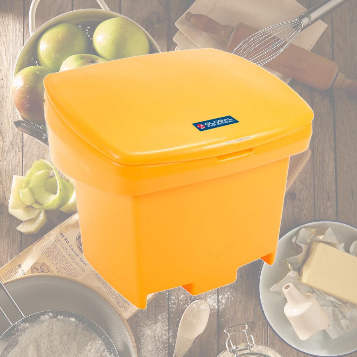 Picture of Global Industrial 493698 Outdoor Storage Container 30 x 25 x 24 in. 5.5 cu. ft. - Yellow