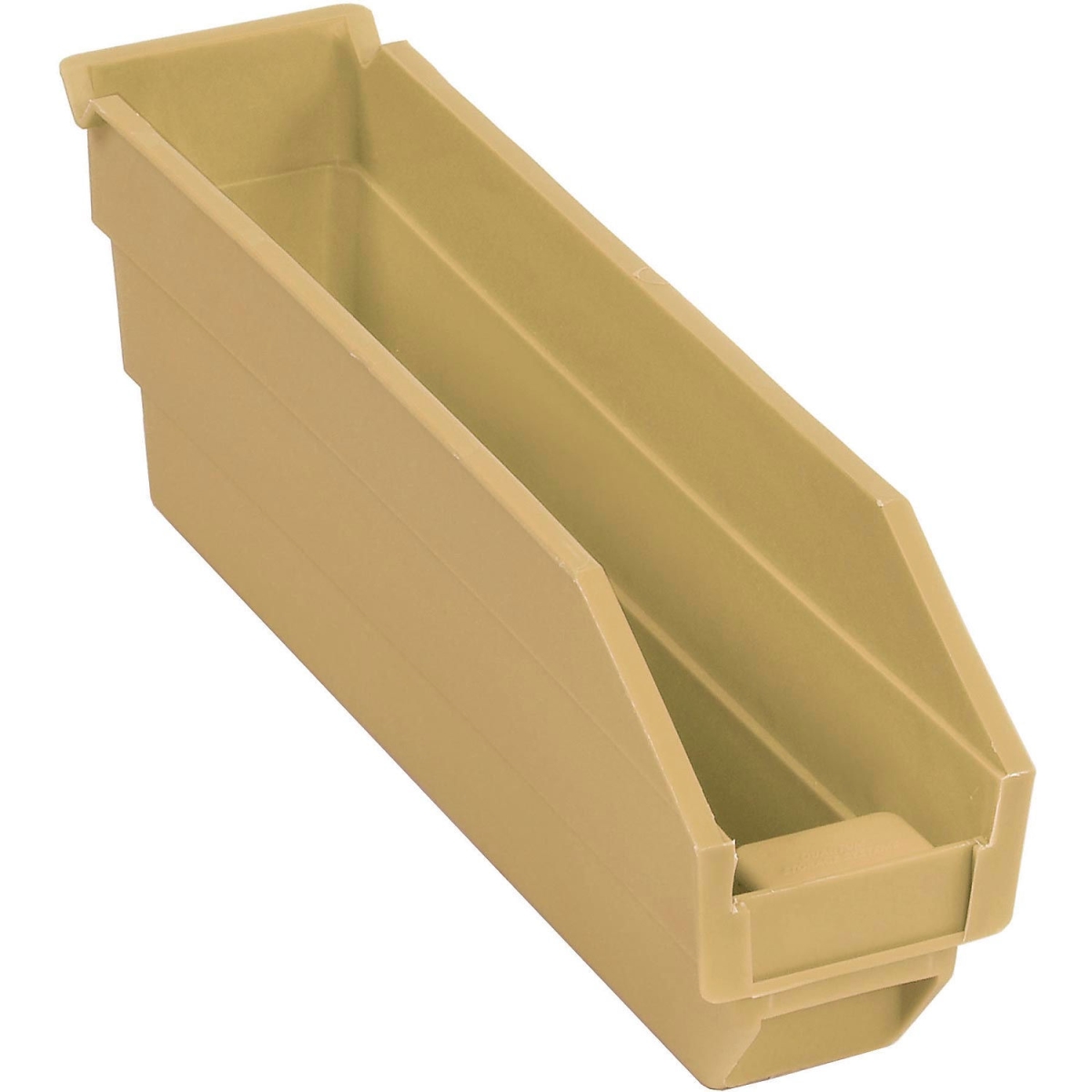 Global Industrial 184836BG Plastic Nesting Storage Shelf Bin - 2.75 x 11.625 x 4 in. - Beige