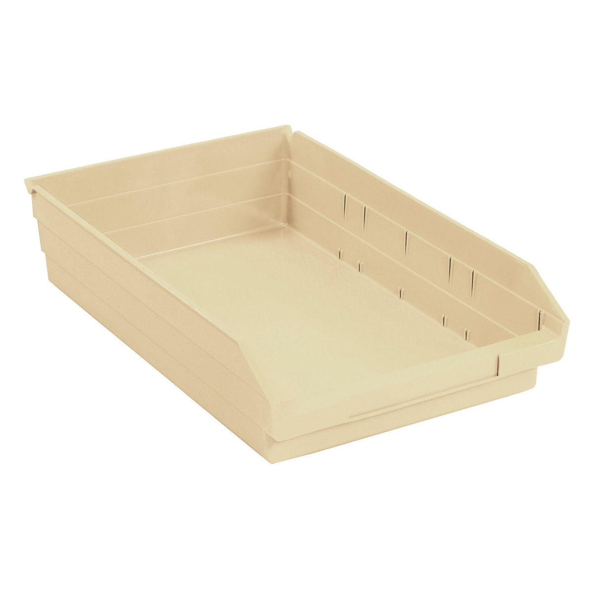 Global Industrial 184846BG Plastic Nesting Storage Shelf Bin - 11.125 x 17.875 x 4 in. - Beige