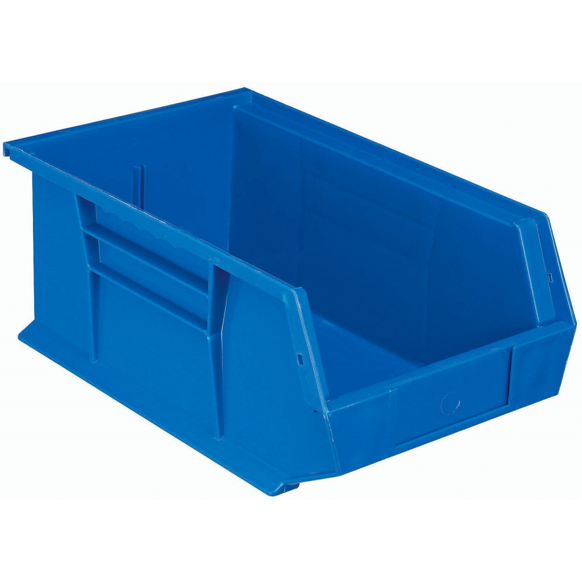 Global Industrial 4351318 Plastic Hang & Stack Bin, Blue - 13.625 x 8.5 x 6 in.