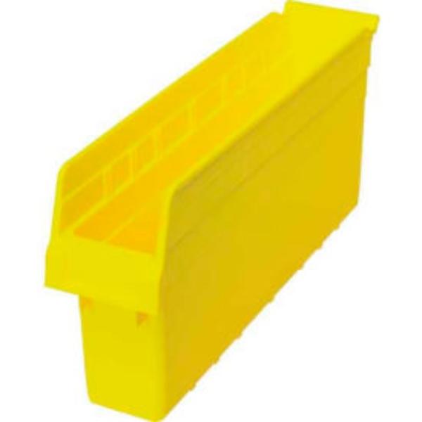 Plastic Nesting Shelf Bin QSB803 - Yellow - 4.375 x 17.875 x 8 in. - Durable Design