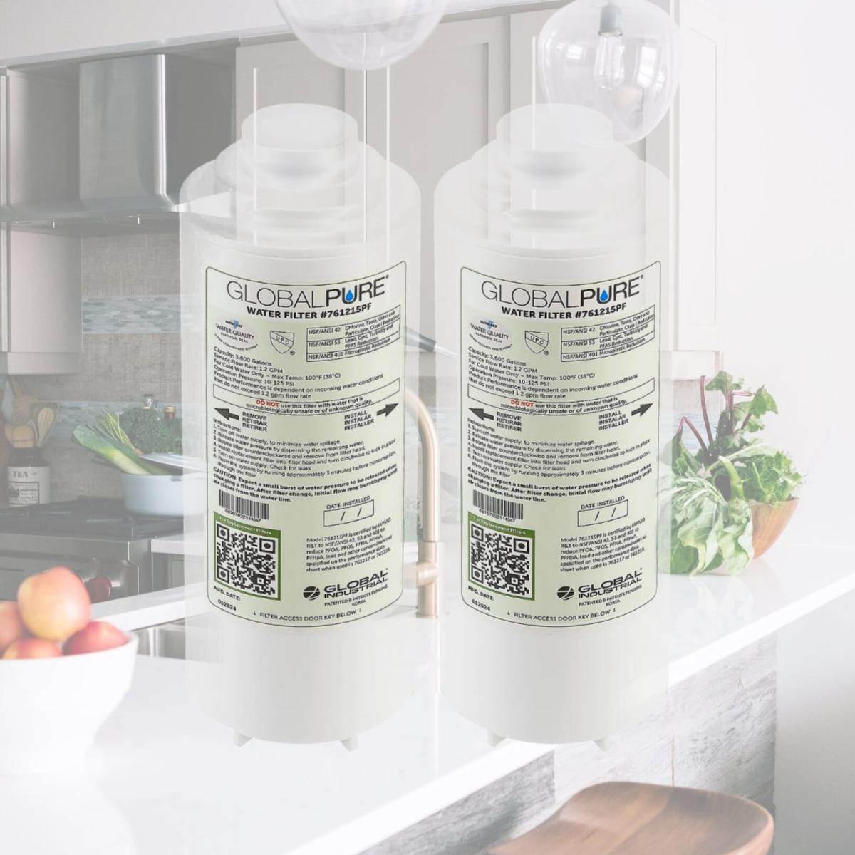 Picture of Global Industrial 761215PF-2PK Global Pure Replacement Water Filter - PFAS & Microplastic - 3600 gal - Pack of 2