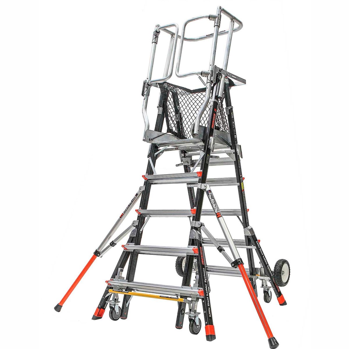 UPC 096764000134 product image for B2200535 Fiberglass Aerial Safety Cage Ladder - Black - 5-9 ft. Type 1AA - 18509 | upcitemdb.com