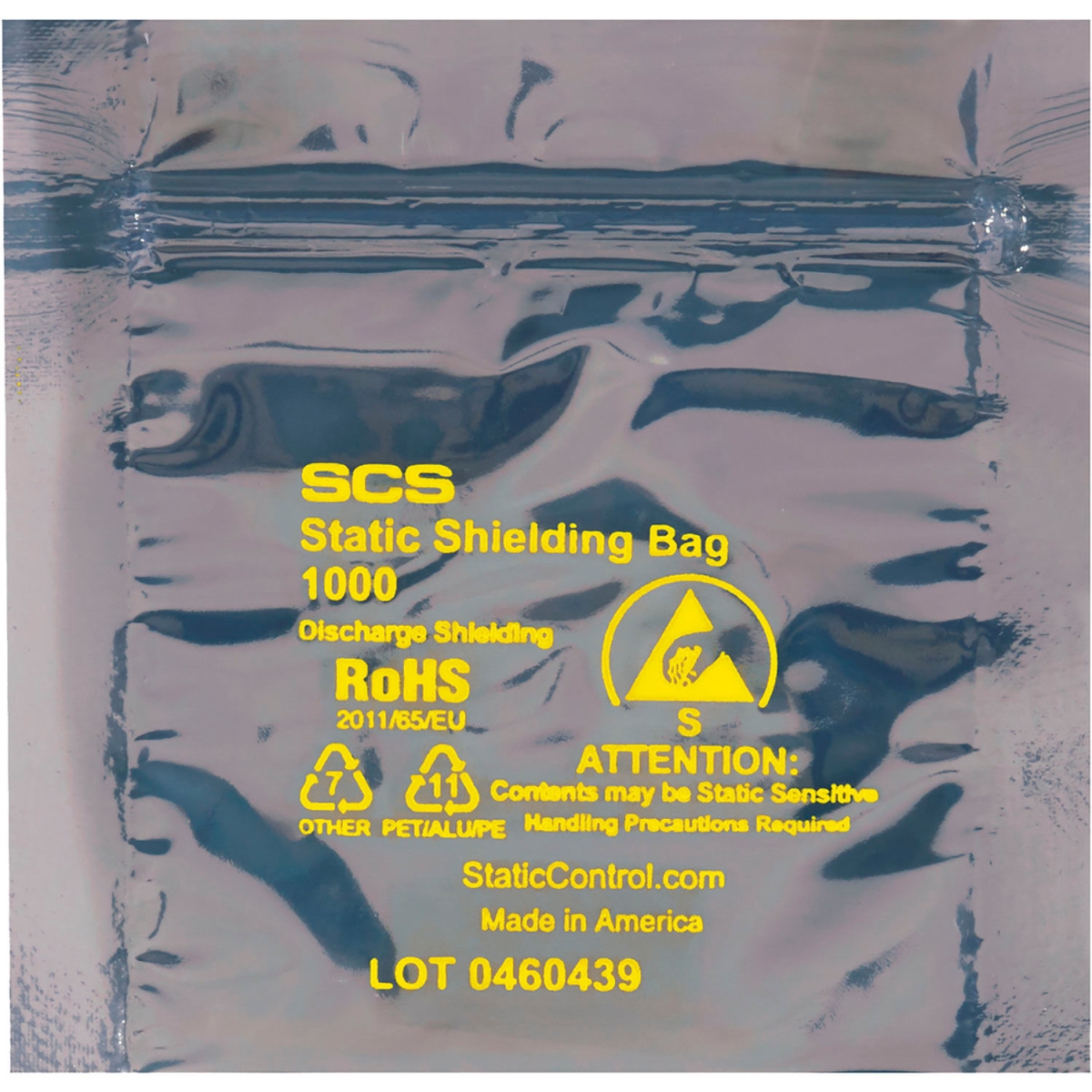 Global Industrial B3174321 Reclosable Static Shielding Bags - 8 x 8 in. - 2.8 Mil - Transparent - Pack of 100
