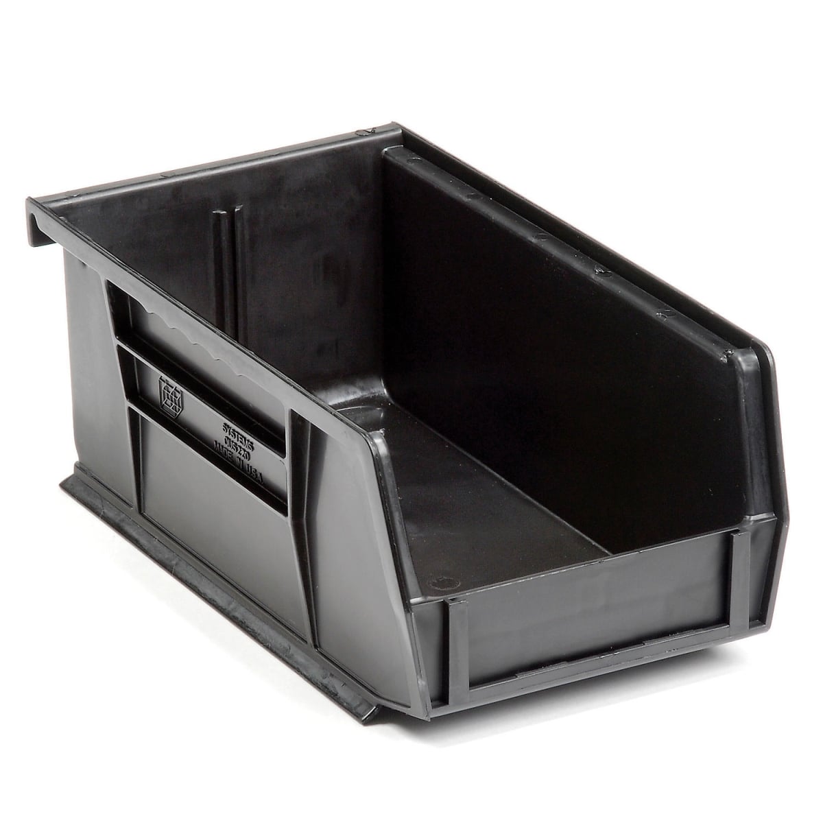 550104BK Plastic Stacking Bin - 7.375 x 4.125 x 3 in. - Black