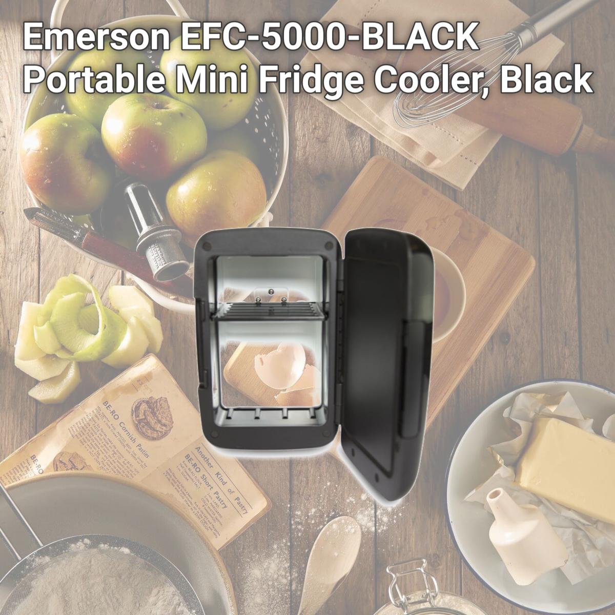 Picture of Emerson EFC-5000-BLACK Portable Mini Fridge Cooler, Black