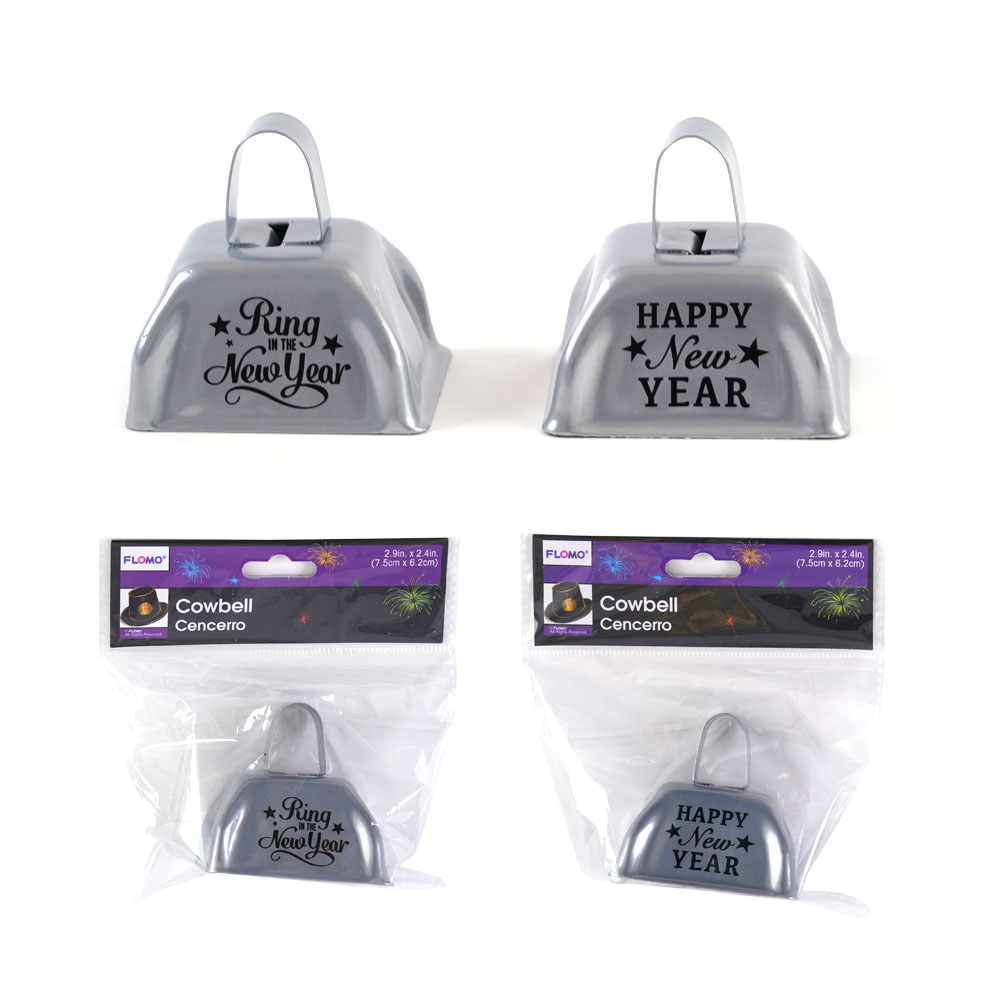 Ny454 Ring In The New Year & Happy New Year Cowbells - Pack Of 48