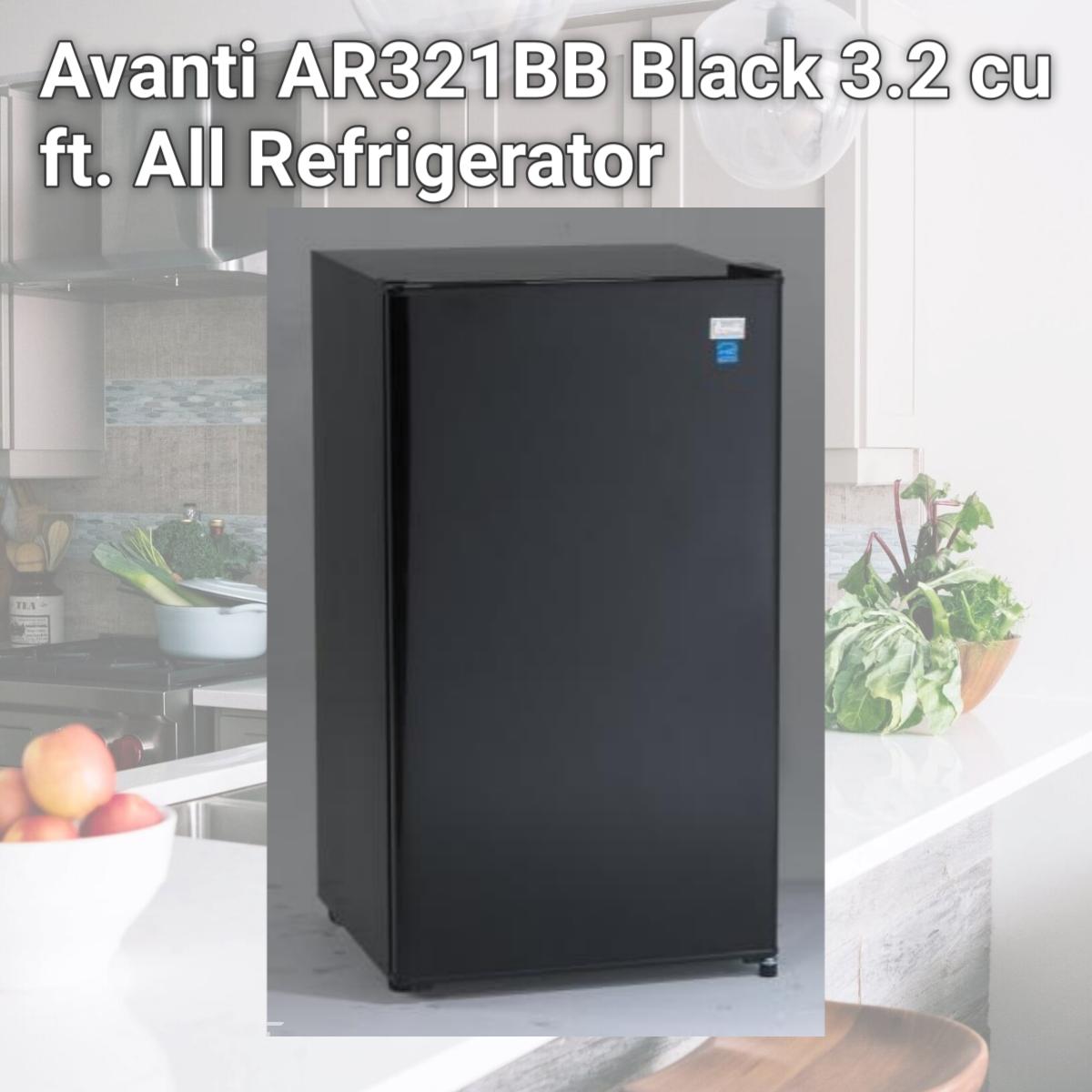Picture of Avanti AR321BB Black 3.2 cu ft. All Refrigerator