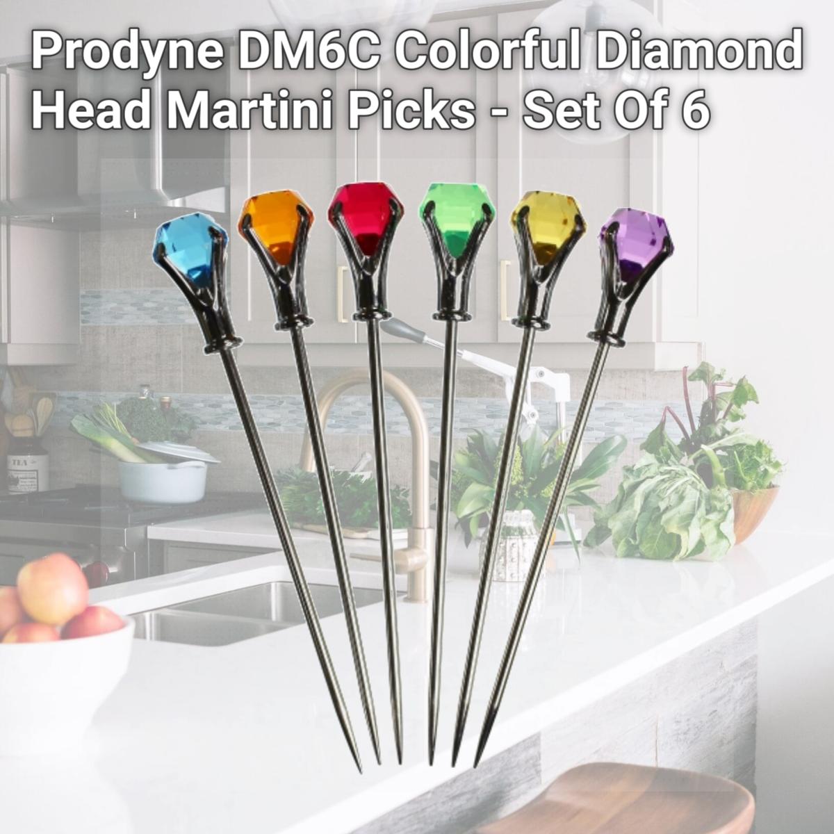 Picture of Prodyne DM6C Colorful Diamond Head Martini Picks - Set Of 6