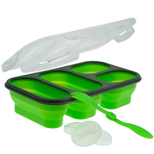 Compartment Collapsible Meal Kit - Green