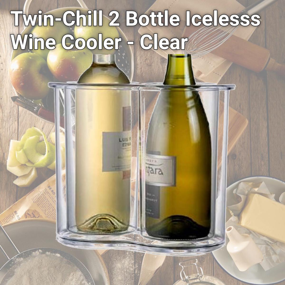 Picture of Prodyne A922 Twin-Chill 2 Bottle Icelesss Wine Cooler - Clear