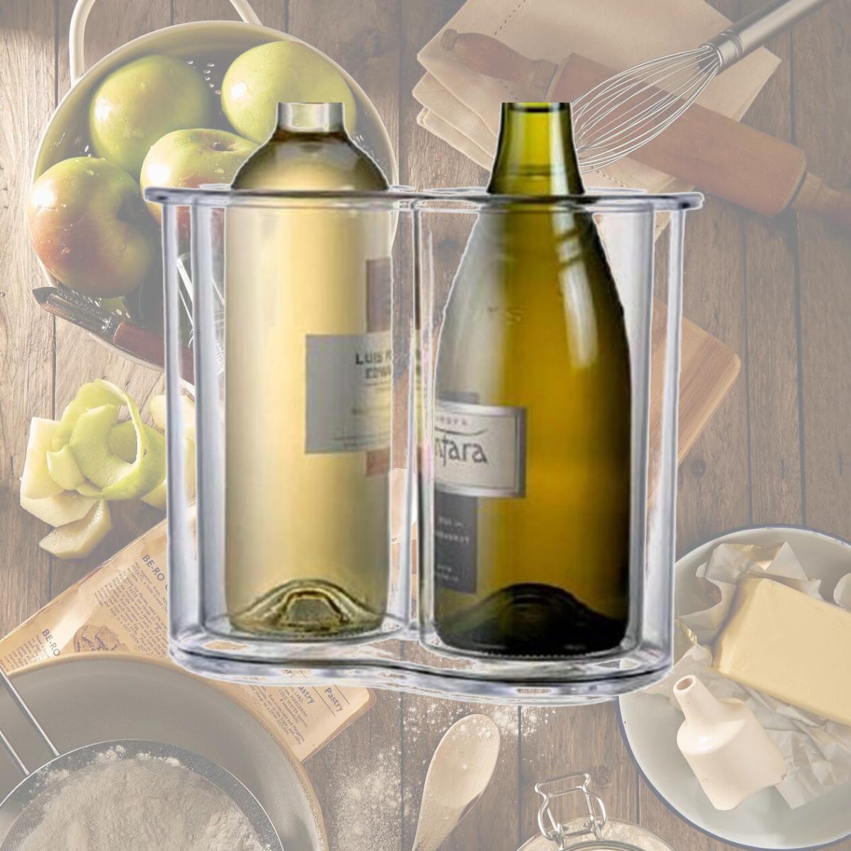 Picture of Prodyne A922 Twin-Chill 2 Bottle Icelesss Wine Cooler - Clear