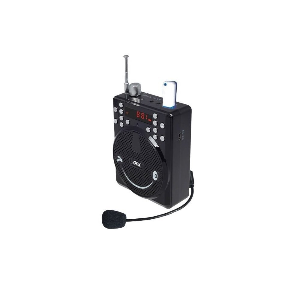 QFX BT90BLACK Portable PA System with Bluetooth - FM - USB - MicroSD & Headset Mic BLACK QFX BT90BLACK Portable PA System with Bluetooth - FM - USB - MicroSD & Headset Mic BLACK