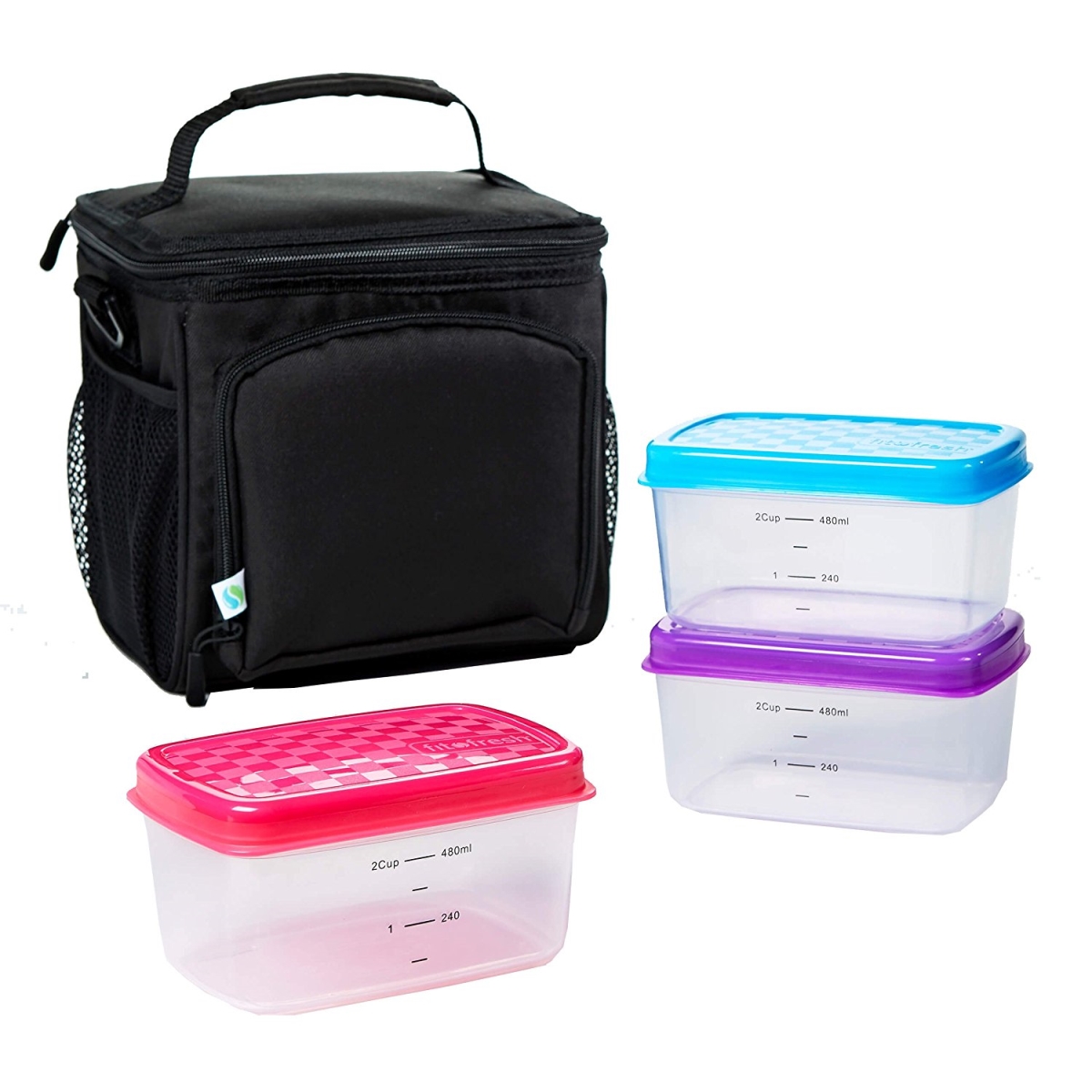 Fit & Fresh Insulated Meal Preparation Bag With Leak Proof